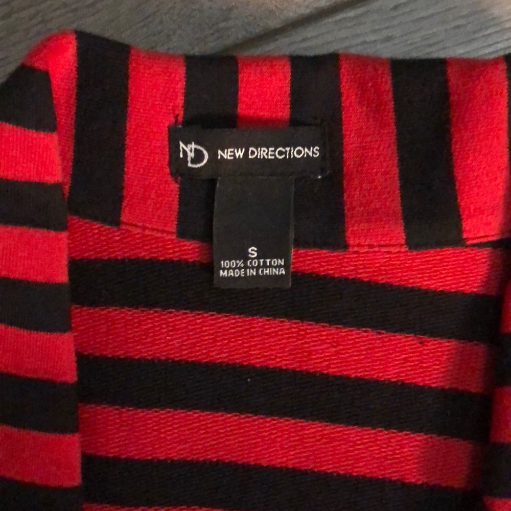 Red & Black Light Weight Stripe Blazer - Picture 5 of 5